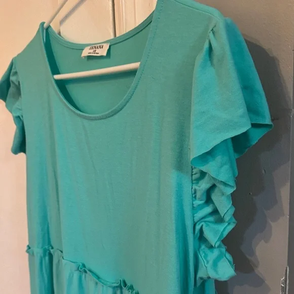 Zenana Outfitters Aqua Ruffle Tunic - Picture 5 of 5